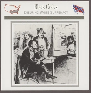 Black Codes Atlas Civil War Card Aftermath Reconstruction - Bild 1 von 1