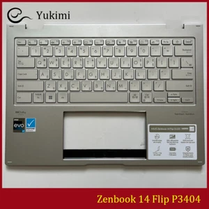 FOR ASUS Zenbook 14 Flip P3404 Silver C Shell Upper Palmrest Backlit Keyboard - Picture 1 of 2