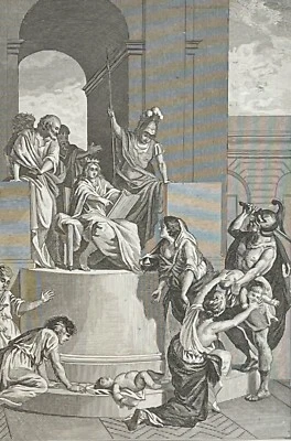 Urteil Des Salomon Gravur Von 1835 Kind Baby Frankreich - Bild 1 von 3