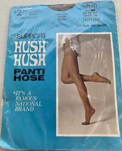 Collant Hush Hush, supporto/contorno, taglia A-B Taupetone nuovo con scatola vintage anni 60 - Foto 1 di 4