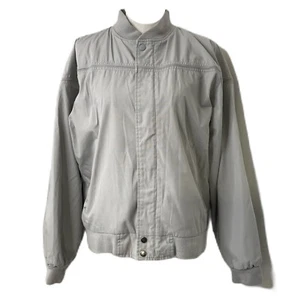 Men’s Medium Lightweight Jacket Arnold Palmer Grey Vintage Full Zip Long Sleeve - Picture 1 of 13