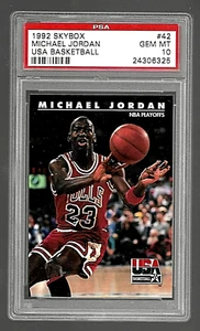 1992 SKYBOX USA BASKETBALL CARD #42 HOF MICHAEL JORDAN PSA 10 BASKETBALL BULLS - Picture 1 of 5