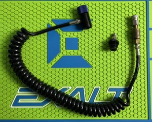 PURE ENERGY STANDARD FERNLEITUNG DRUCKLUFT SCHWARZ SPIRALSCHLAUCH + ON/OFF ADAPTER - Bild 1 von 16