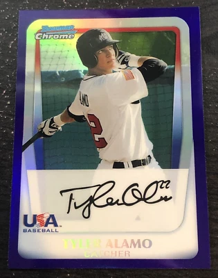 2011 Bowman Draft Picks & Prospects Chrome Purple Refractor #92 Tyler Alamo - Image 1 of 2