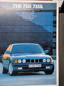 BMW Prospekt 730i 735i 735iL Farben und Polster 02/86 - Bild 1 von 1