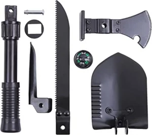 Multi Purpose Camp Tool W/Shovel, Saw, Pick, Hatchet, Hammer & Compass - Picture 1 of 12