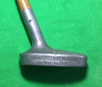 几乎完好 非常罕见! Hickory 杆身 1903 Schenectady 34.5 英寸中号推杆 H294 — 第 1/4 张图片