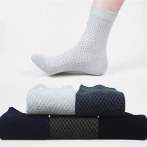 Men's Bamboo Socks 5/3 Pairs Pack Seamless Quality Soft Socks Black Navy Grey• - Picture 1 of 26