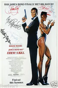 DURAN DURAN Signed Window Poster - 'A View To A Kill' James Bond Movie preprint - Picture 1 of 1