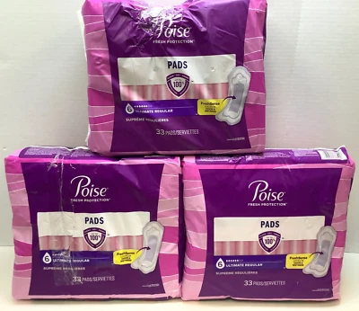 Almohadillas para incontinencia Poise para mujer #6 Ultimate regular, aprox 95 almohadillas, despeinadas Foto 1 de 4