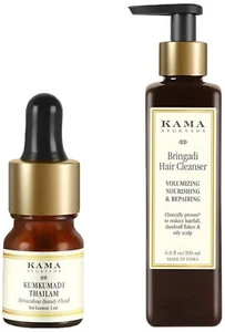 Kama Ayurveda Bringadi Hair Cleanser, 200 ml & Kama Ayurveda Kumkumadi Miraculou - Picture 1 of 1