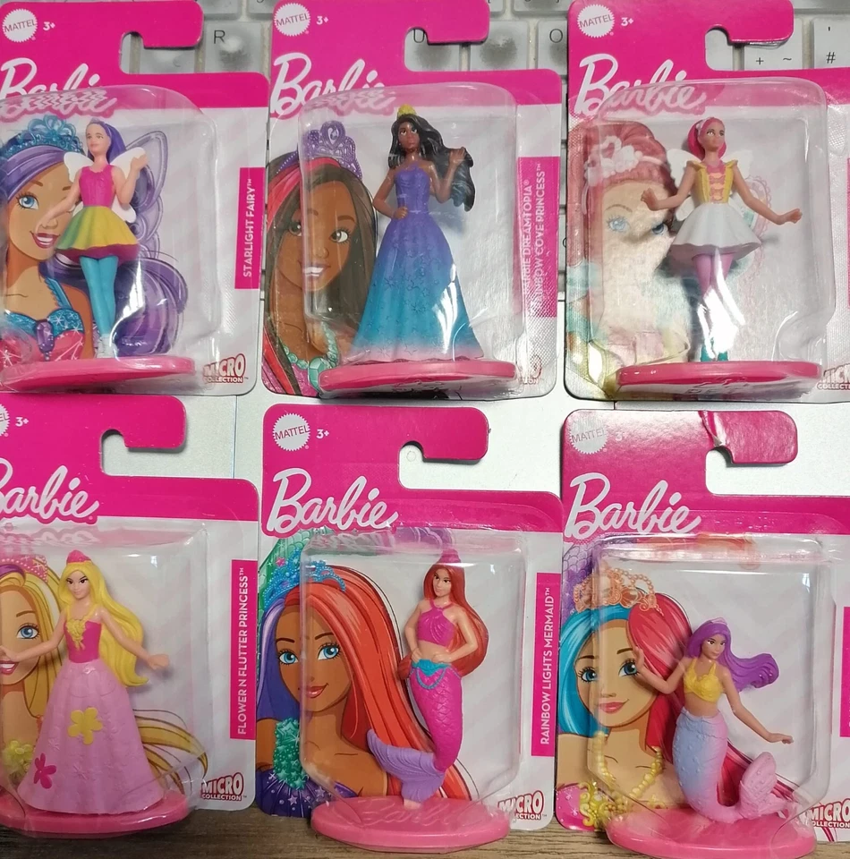Barbie Micro Puppe Kollektion Regenbogenlichter Meerjungfrau 6 er Set - Bild 1 von 1
