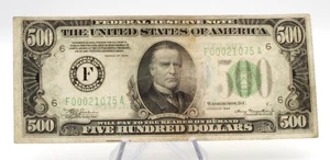 1934 $500 Washington D.C United States of America Federal Reserve Note PC-100 - Picture 1 of 7