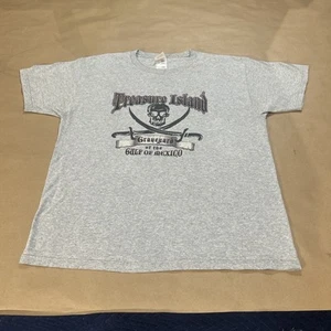 Camicia Vintage Isola del Tesoro Grafica Cimitero Del Golfo del Messico Uomo L - Foto 1 di 11