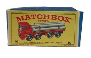 1965-1968 Lesney Matchbox Original E4 Box N° 10 Pipe Truck Container Pre-owned - Picture 1 of 5