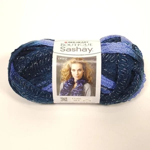 Red Heart Boutique Sashay Knitting Yarn 3.5 Oz 1934 Rumba Scarf Skein Blue Navy - Picture 1 of 7