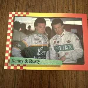 1989 MAXX Trading Card#210 Featuring Ken & Rusty Wallace- Drivers - Picture 1 of 3