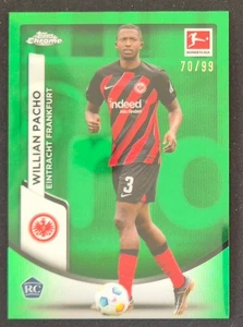 William Pacho RC - Topps Chrome "GREEN Refractor" numbered /99 ! ! ! - Bild 1 von 1