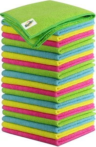 Microfiber Cleaning Cloth Lint Free Towels for House, Kitchen, Cars, Windows ... - Picture 1 of 9