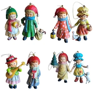 Weihnachtsschmuck 8er Set Bradford Neuheit Hängefiguren Kinder Vintage - Bild 1 von 12