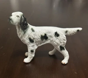 Vintage Porzellan schwarz & weiß Golden Cocker Spaniel Hund Figur ohne Markierungen - Bild 1 von 13