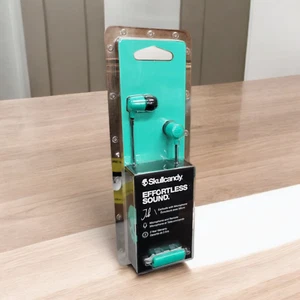 Skullcandy JIB Wired Earbuds In-Ear Stereo Earphones 3.5mm in Teal - Brand New - Picture 1 of 4