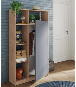 PTARCH, Armario Recibidor Neo acabado roble/gris, 187 cm(alto)100 cm(ancho)35 cm - Imagen 1 de 5