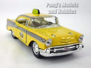 5 Inch Chevy Bel Air Taxi - 1957 - 1/32 Scale Diecast Metal Model - YELLOW - Picture 1 of 7