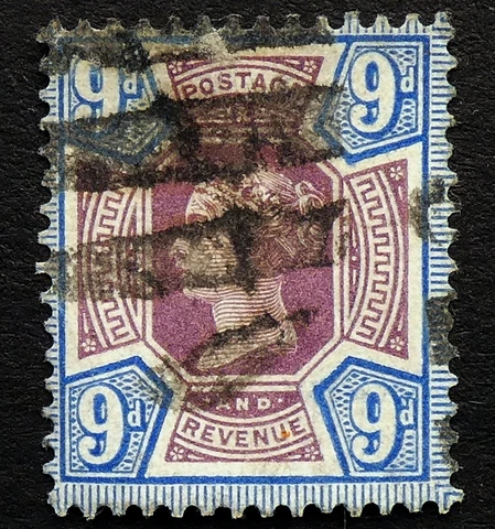1887 Jubilee QV 9d Dull Purple & Blue  sg209 Cover