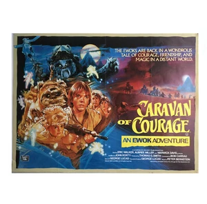 STAR WARS CARAVAN OF COURAGE - AN EWOK ADVENTURE RARE 40"x30" UK QUAD POSTER - Picture 1 of 5