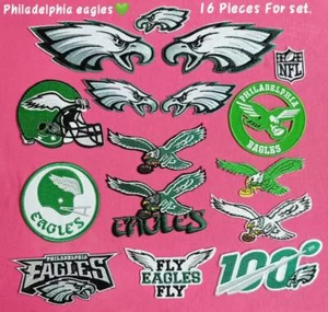 Philadelphia Eagles 16Pcs Per Pack🏈football NFL Patch From Thai 🛫To🛬USA🚚USPS - Picture 1 of 2