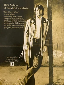 Ricky Nelson, Rick Sings Nelson, Full Page Vintage Promotional Ad - Picture 1 of 1
