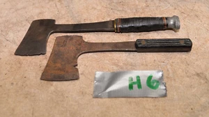 2 vintage hatchet Kabar leather stacked handle & unmarked collectible axe lot H6 - Picture 1 of 11
