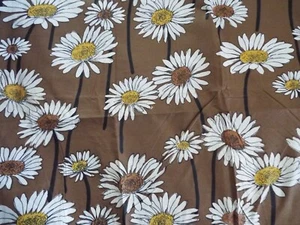 Sunny Meadow by Dunridge Industries sunflower on brown cotton fabric 91 X 36 - Picture 1 of 4