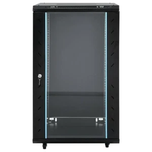 🔒 Armoire de données réseau 18U 19" avec pieds pivotants - Rack serveur verrouillable | IP20 - Photo 1/19