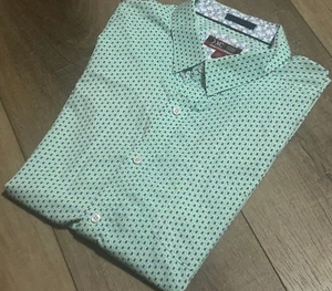 Johnston & Murphy XC4 Kurzarmhemd Größe XXL grün blau Rautenmuster ~ gebraucht, in einwandfreiem Zustand - Bild 1 von 10