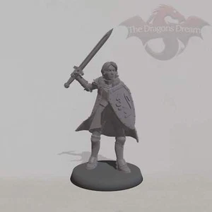 Caballero Femenino - Inspirado en Heroquest, Dungeons & Dragons, Pathfinder - Miniatura - Imagen 1 de 4