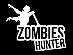 ZOMBIES HUNTER Horror Vinyl Decal Car Wall Truck Sticker CHOOSE SIZE COLOR - Picture 1 of 2