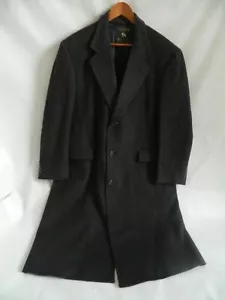 Hart Schaffner Marx 100% Pure New Wool Mens Gray Trench Coat Size 42R Union Made - Picture 1 of 7