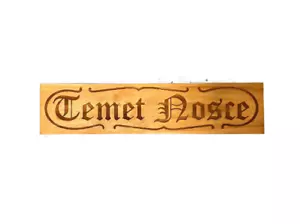 TEMET NOSCE Engraved Sign Wooden Know Thyself Wall SOCRATES Quote The Matrix NEW - Picture 1 of 2