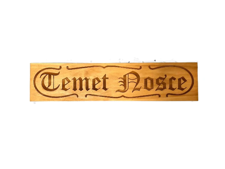 TEMET NOSCE Engraved Sign Wooden Know Thyself Wall SOCRATES Quote The Matrix NEW - Image 1 of 2