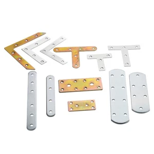 Flat Metal Mending Fixing Repair Corner Reinforcing T Plates Bracket Brace Steel - Picture 1 of 29