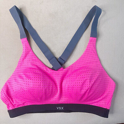 Nwot Victoria’s Secret Perforated Sports Bra Hot Pink  (32b, Xs) • 20€