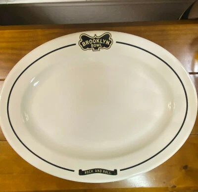 1 New Homer Laughlin China Brooklyn Bowl Rock Roll Oval Platter - Image 1 of 4