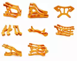 Aluminum metal CNC DIY Upgrade Parts Fit for 1/5 HPI Baja KM ROVAN Rc Car Orange - Picture 1 of 15