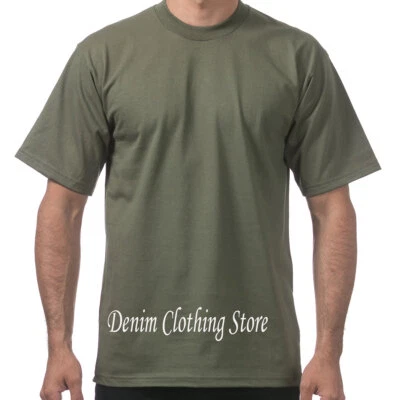 1 NEW PRO CLUB MEN'S BLANK HEAVY WEIGHT CREW NECK SHORT SLEEVE T-SHIRT S - 10XL - Image 1 of 4