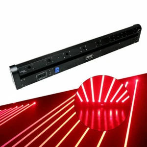 8 Eyes Laser Projector Moving Head Light Red Beam Lamp DJ Stage Lighting Effect - Picture 1 of 11