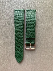 Green Genuine Lizard skin leather watch strap band 10..17 18 19 20 21 22 23 26mm - Picture 1 of 13