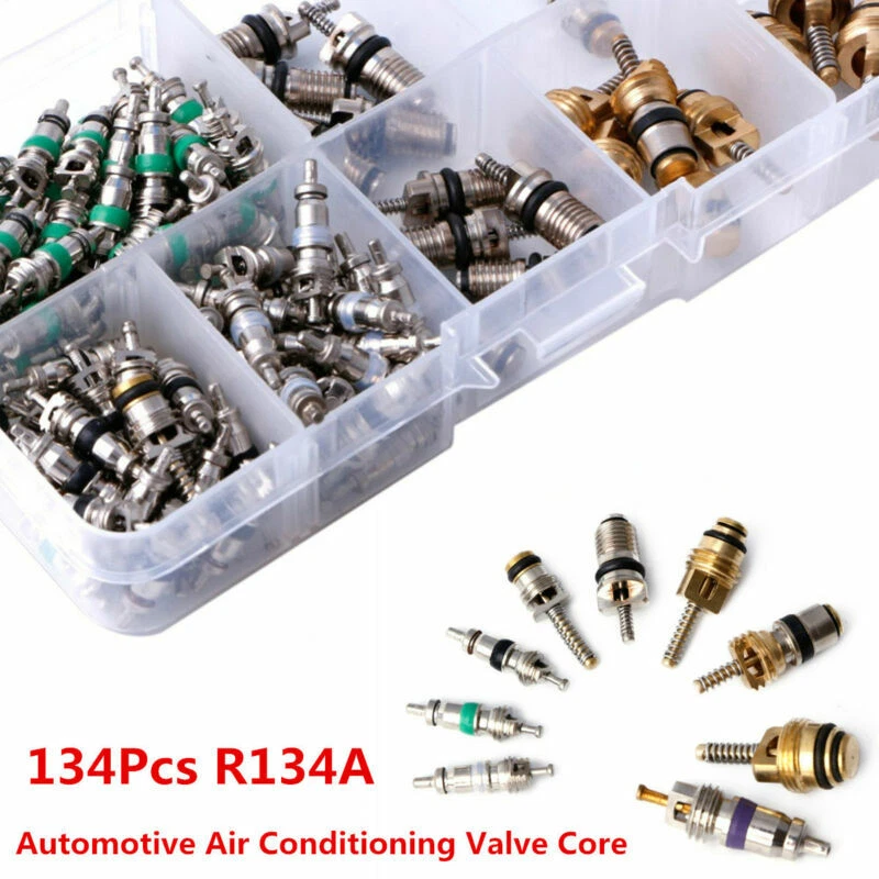 134Pcs A/C R134A Automotive Air Conditioning Valve Core Car Tire Assortment Kit - Image 1 of 4
