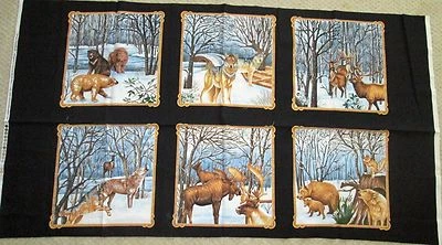 1 Pretty "Winter Woodlands" Cotton Quilting/Wallhanging Crafting Fabric Panel  - Image 1 of 4
